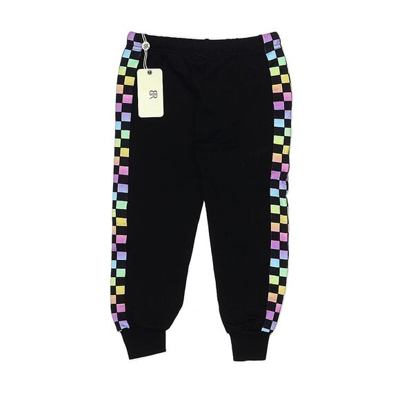 Bums & Roses Bamboo Black Checkered Joggers Size 4T - Picture 2 of 3